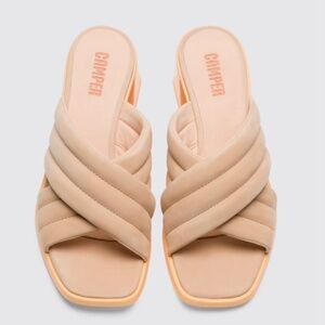 Camper Karolina Leather Mule Sandals  Size 8.5  (39 Euro)  NWOT